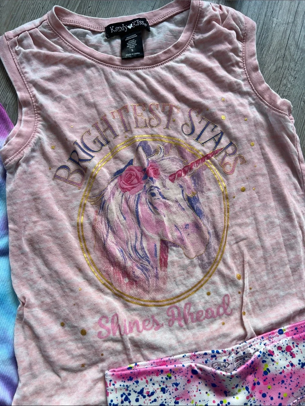 Girls Mixed Bundle Pastel & Tie-Dye Tops and Shorts Set 7/8